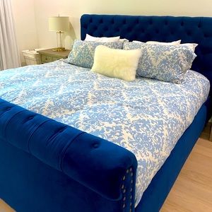 cotton/ linen duvet cover and shams
